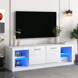 Elegant LED TV Stand with Color Changing Lights