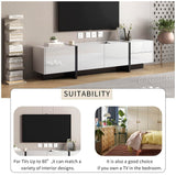 Modern TV Stand for TV Up to 80 Inch, High Gloss Console Table for Living Room