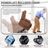 Electric Lift Recliner with Cup Holders & Remote Control