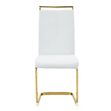 Elegant Black Dining Chairs with Golden Legs