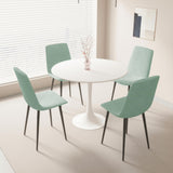 Modern White and Green Kitchen Dining Set