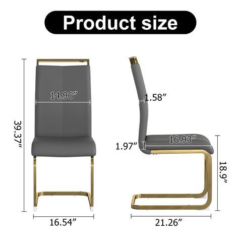 Elegant Black Dining Chairs with Golden Legs