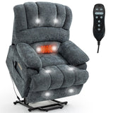 LUSPAZ Large Lift Recliner for Elderly -Massage, Heat, USB Ports