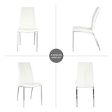 Luxurious Set of 4 Dining Chairs with Gold Metal Legs