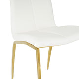 Luxurious Set of 4 Dining Chairs with Gold Metal Legs