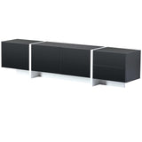 Modern TV Stand for TV Up to 80 Inch, High Gloss Console Table for Living Room