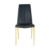 Luxurious Set of 4 Dining Chairs with Gold Metal Legs