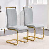 Elegant Black Dining Chairs with Golden Legs