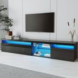 LUSPAZ Modern TV Stand with LED Lights