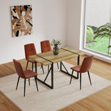 Modern Grey Dining Chairs Set of 4 with Cushioned Seats