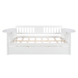 LUSPAZ Full Size Day Bed Platform with Trundle