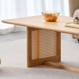 Rustic Wood Coffee Table with Metal Hairpin Legs