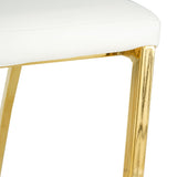 Luxurious Set of 4 Dining Chairs with Gold Metal Legs