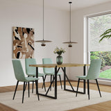 Modern Grey Dining Chairs Set of 4 with Cushioned Seats