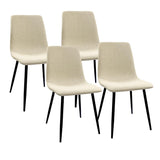 Modern Grey Dining Chairs Set of 4 with Cushioned Seats