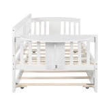 LUSPAZ Twin Size House Bed with Trundle & Roof