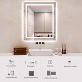 LED Bathroom Vanity Mirror with Front & Backlit Lights