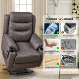 Electric Lift Recliner with Cup Holders & Remote Control