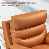 Swivel Rocker Recliner with Adjustable Headrest and USB Ports