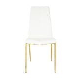 Luxurious Set of 4 Dining Chairs with Gold Metal Legs