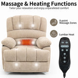 LUSPAZ Large Lift Recliner for Elderly -Massage, Heat, USB Ports