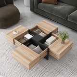 Modern Coffee Table with Hidden Storage Compartments