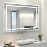 LED Bathroom Vanity Mirror with Front & Backlit Lights