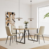 Modern Grey Dining Chairs Set of 4 with Cushioned Seats