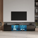 Color-Changing LED TV Stand for Living Room White.