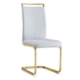 Elegant Black Dining Chairs with Golden Legs