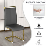 Elegant Black Dining Chairs with Golden Legs