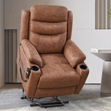 Electric Lift Recliner with Cup Holders & Remote Control