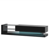 Modern High Gloss TV Stand with RGB LED Lights