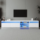 LUSPAZ Modern TV Stand with LED Lights