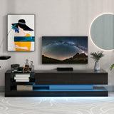 Modern High Gloss TV Stand with RGB LED Lights